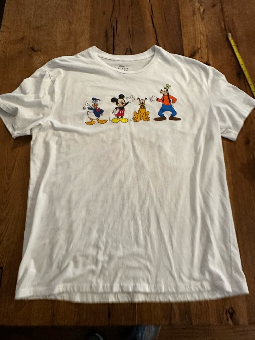 Disney Mickey And Friends Front and Back Graphic White Disney T-Shirt